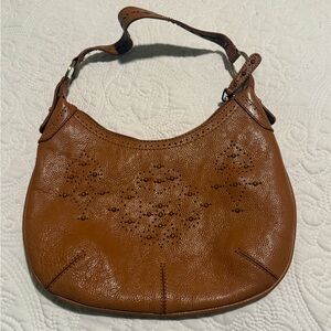 Kenneth Cole Vintage Brown Leather Hobo Bag